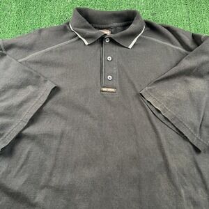 Vintage Harley-Davidson Polo Shirt Men's Black 3XL Cotton Daytona Beach Y2K
